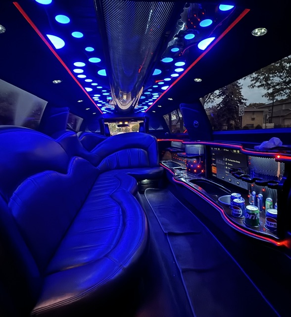 Stretch limousine interior