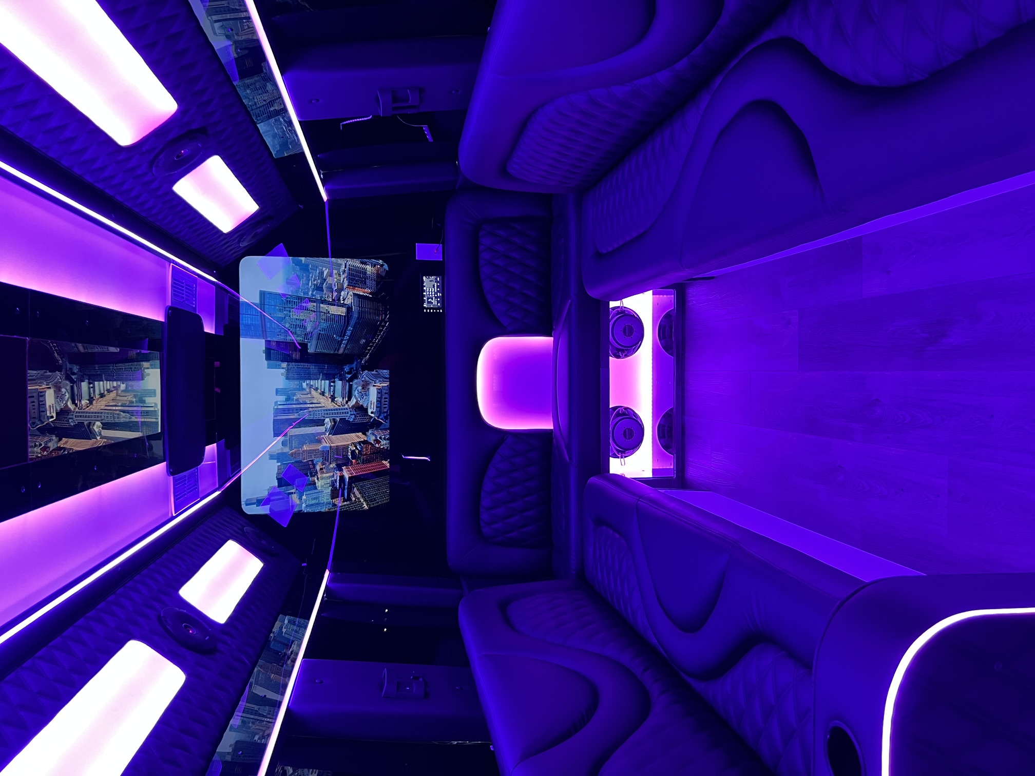 Mercedes party bus interior